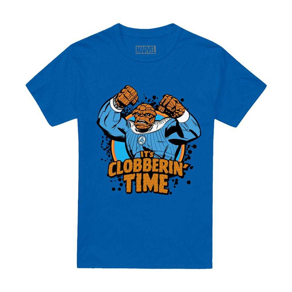 Royal Blue - Front - Fantastic Four Unisex Adult Clobberin´ Time Thing T-Shirt