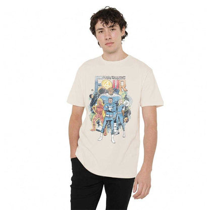 Natural - Side - Fantastic Four Unisex Adult Cosmic First Family T-Shirt