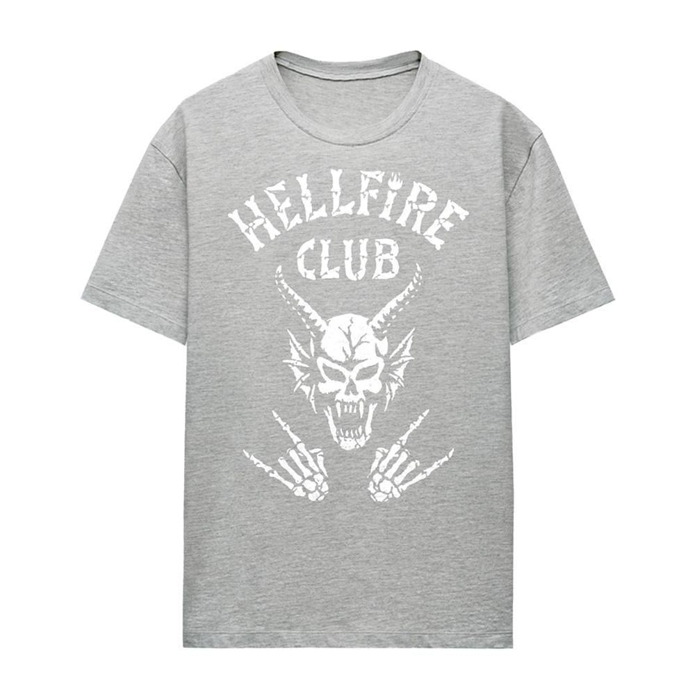 Athletic Heather - Front - Stranger Things Womens-Ladies Hellfire Club Bones T-Shirt