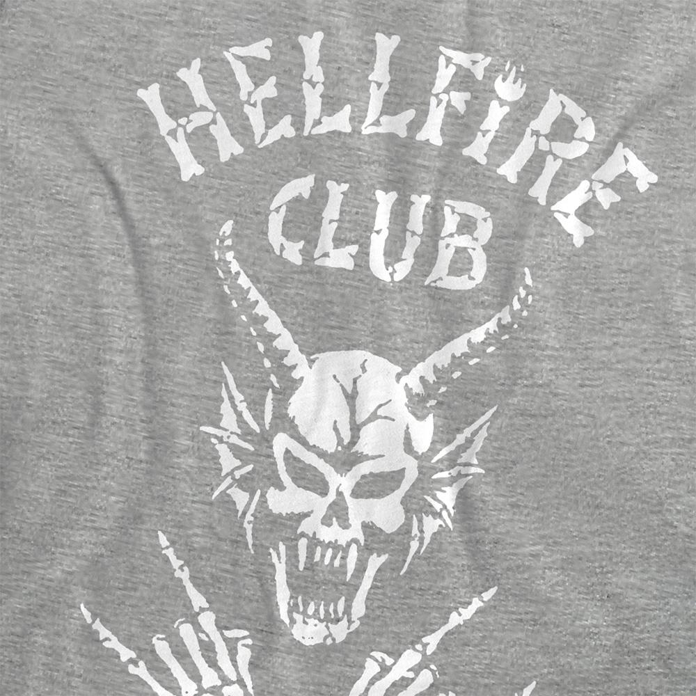 Athletic Heather - Side - Stranger Things Womens-Ladies Hellfire Club Bones T-Shirt