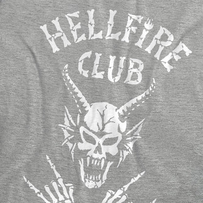 Athletic Heather - Side - Stranger Things Womens-Ladies Hellfire Club Bones T-Shirt