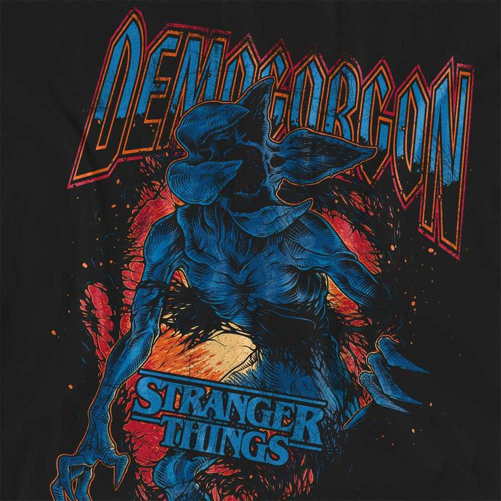 Black - Pack Shot - Stranger Things Womens-Ladies Demogorgon Band T-Shirt