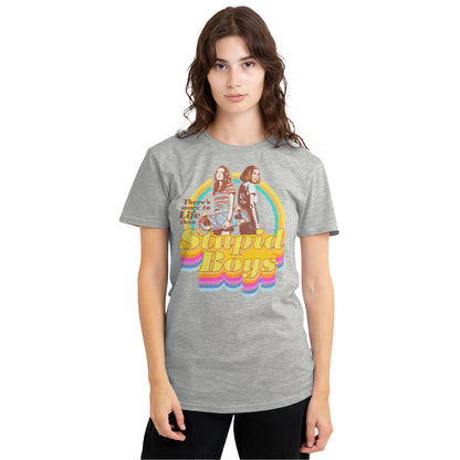 Athletic Heather - Lifestyle - Stranger Things Womens-Ladies Stupid Boys T-Shirt