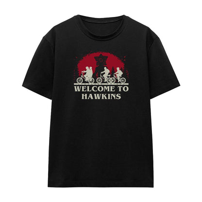 Black - Front - Stranger Things Womens-Ladies Welcome To Hawkins T-Shirt