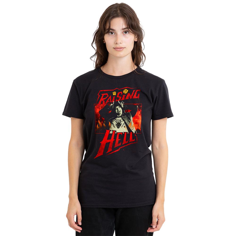 Black - Lifestyle - Stranger Things Womens-Ladies Raising Hell Eddie Munson T-Shirt