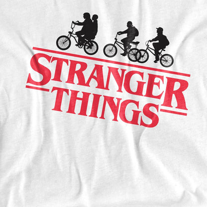 White - Side - Stranger Things Womens-Ladies Silhouette T-Shirt