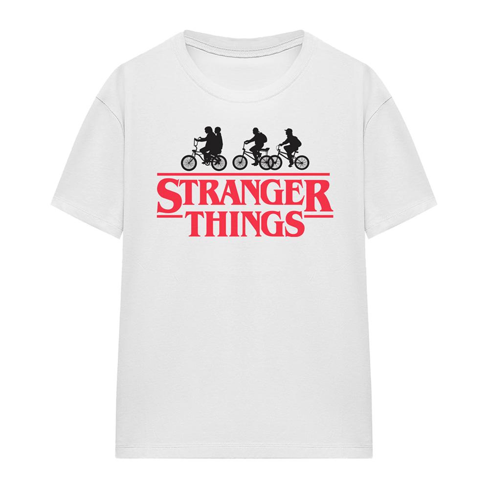 White - Front - Stranger Things Womens-Ladies Silhouette T-Shirt