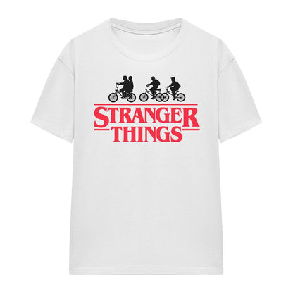 White - Front - Stranger Things Womens-Ladies Silhouette T-Shirt