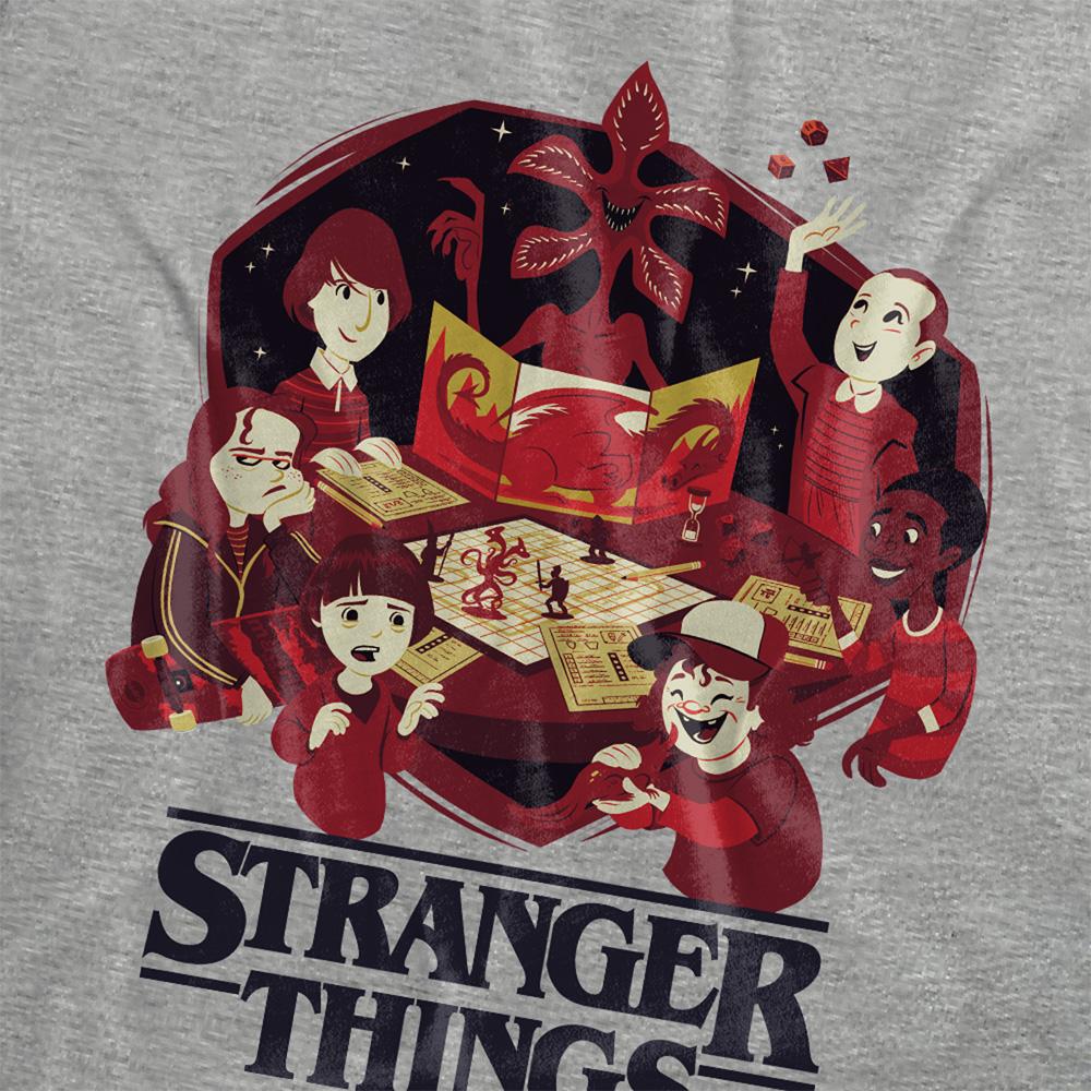 Athletic Heather - Side - Stranger Things Womens-Ladies Players T-Shirt