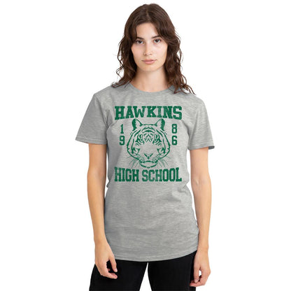 Athletic Heather - Lifestyle - Stranger Things Womens-Ladies Hawkins Tigers 86 T-Shirt
