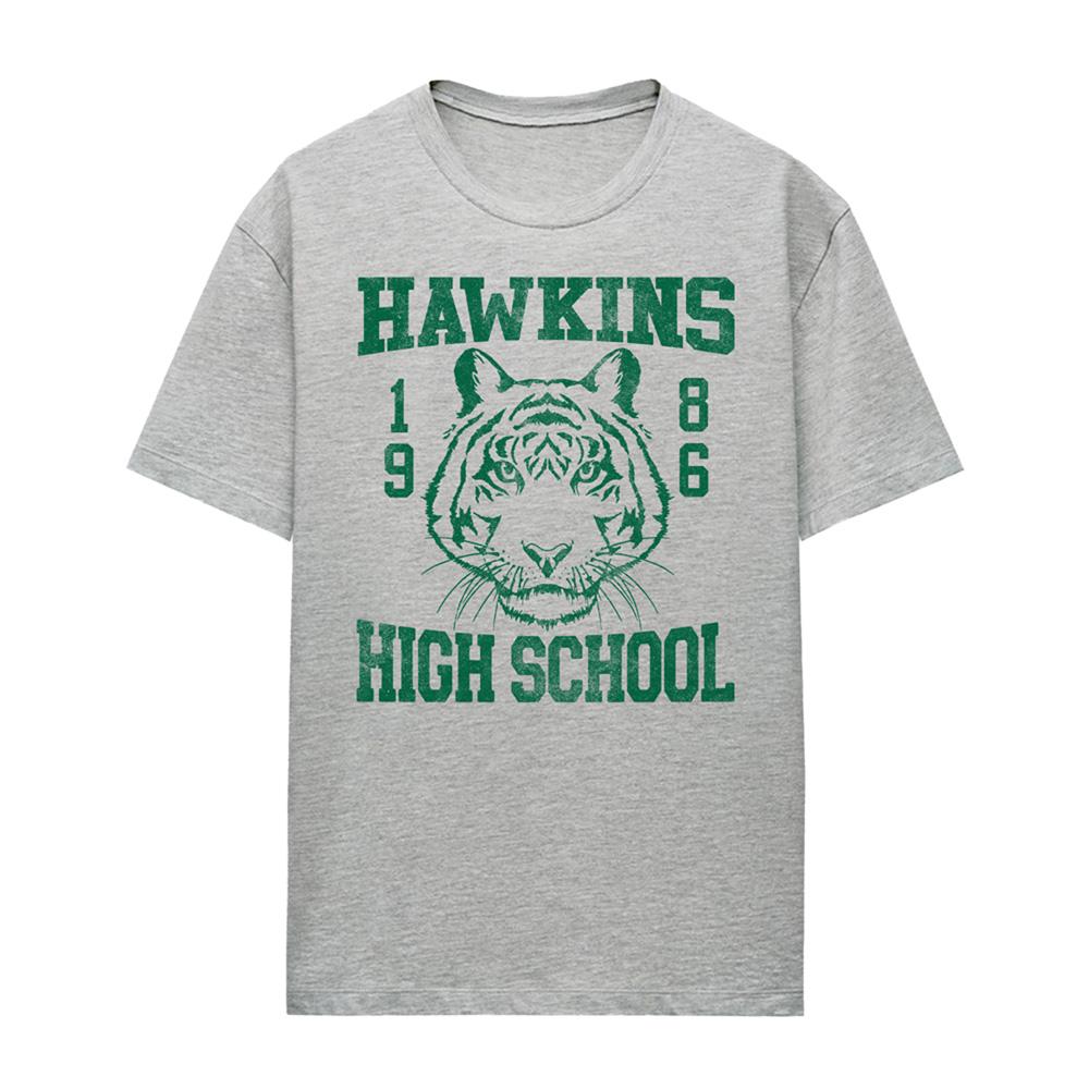 Athletic Heather - Front - Stranger Things Womens-Ladies Hawkins Tigers 86 T-Shirt