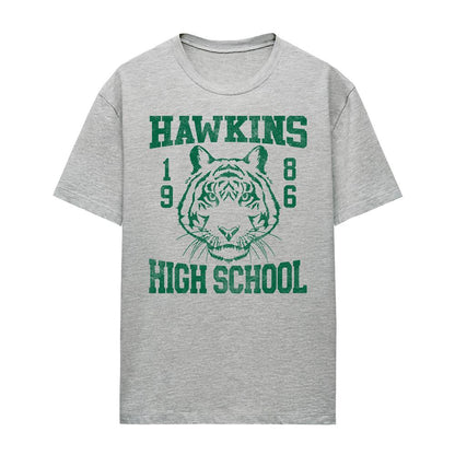 Athletic Heather - Front - Stranger Things Womens-Ladies Hawkins Tigers 86 T-Shirt
