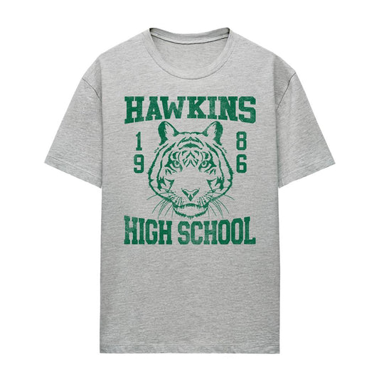 Athletic Heather - Front - Stranger Things Womens-Ladies Hawkins Tigers 86 T-Shirt