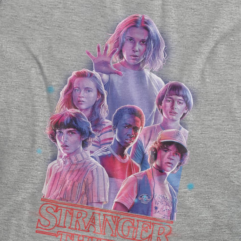 Athletic Heather - Side - Stranger Things Womens-Ladies Glow T-Shirt