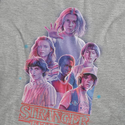 Athletic Heather - Side - Stranger Things Womens-Ladies Glow T-Shirt