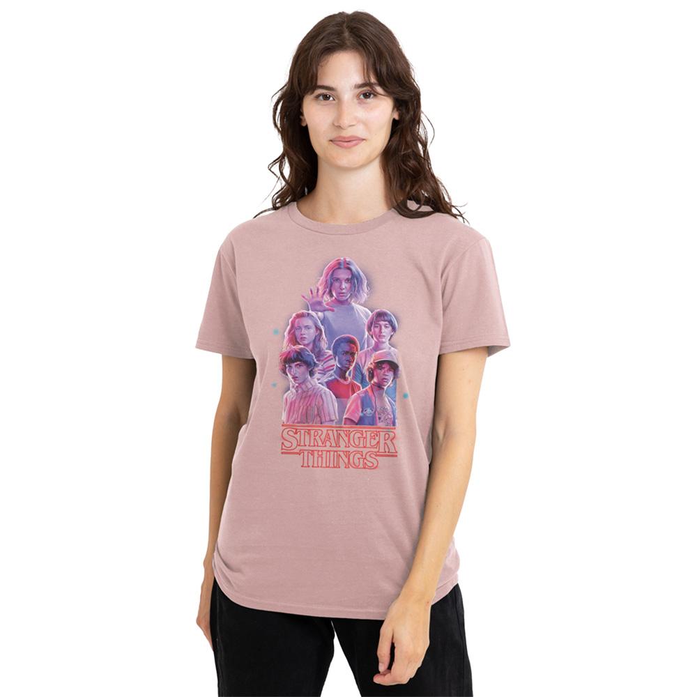 Sport Heather - Back - Stranger Things Womens-Ladies Glow T-Shirt