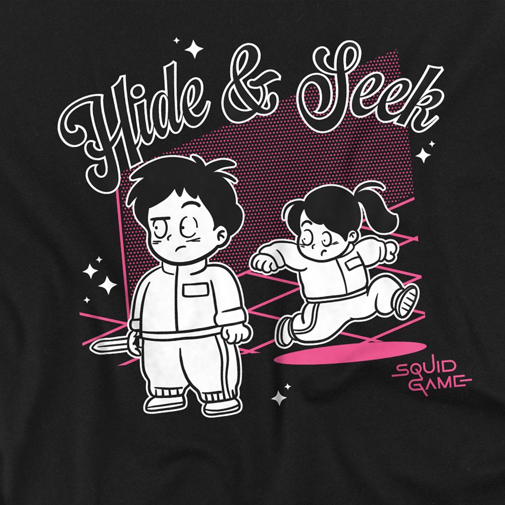 Black - Side - Squid Game Unisex Adult Season Three Hide And Seek Long-Sleeved T-Shirt