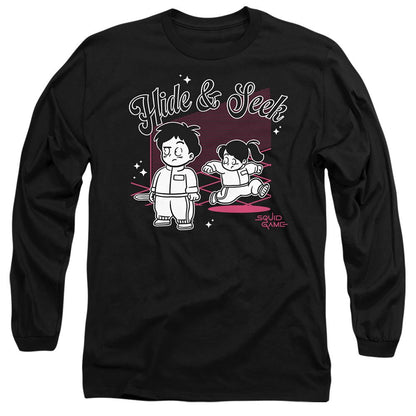 Black - Front - Squid Game Unisex Adult Season Three Hide And Seek Long-Sleeved T-Shirt