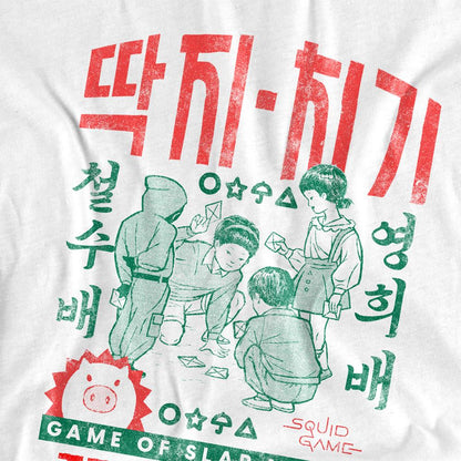 White - Side - Squid Game Unisex Adult Season Three Game Of Slap Match Korean Long-Sleeved T-Shirt