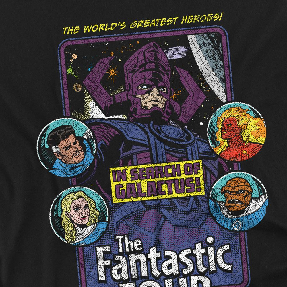 Black - Side - Fantastic Four Unisex Adult In Search Of Galactus Long-Sleeved T-Shirt