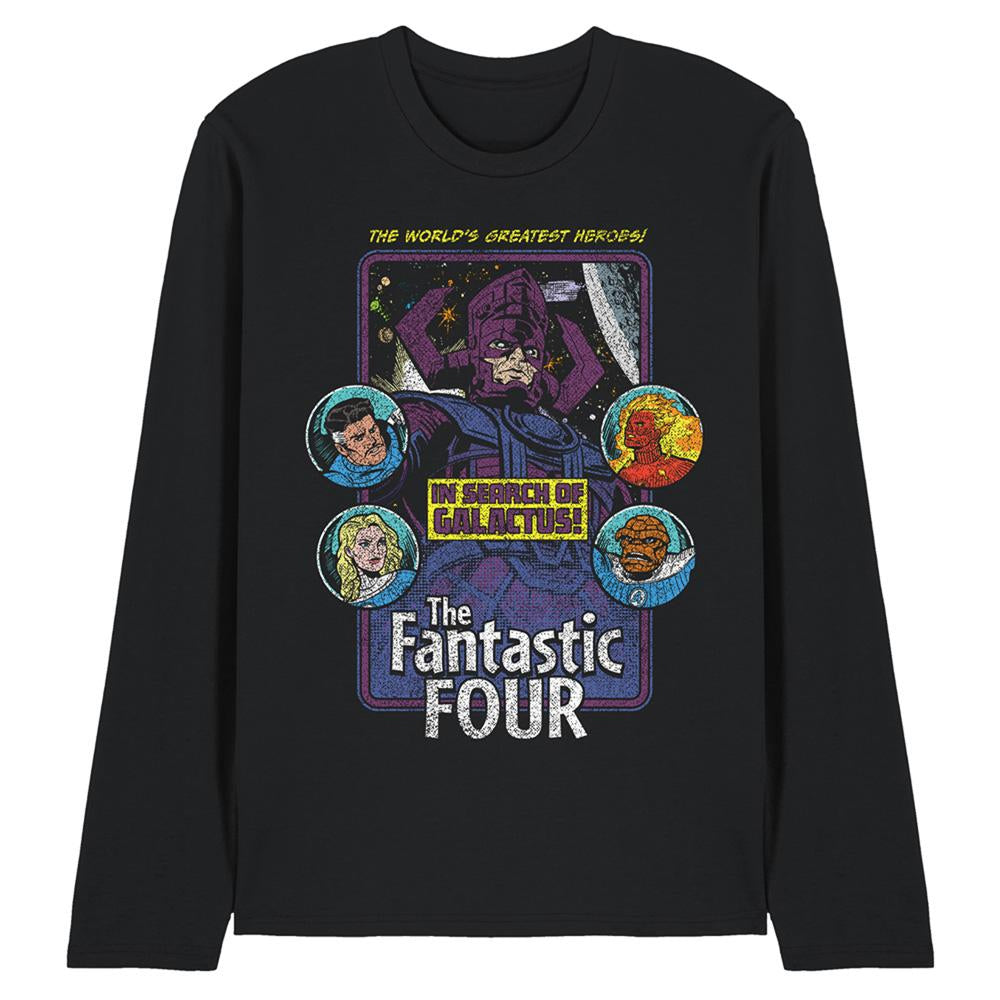 Black - Front - Fantastic Four Unisex Adult In Search Of Galactus Long-Sleeved T-Shirt
