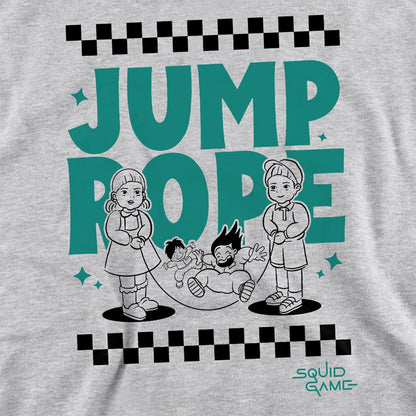Heather Grey - Side - Squid Game Unisex Adult Season Three Jump Rope T-Shirt