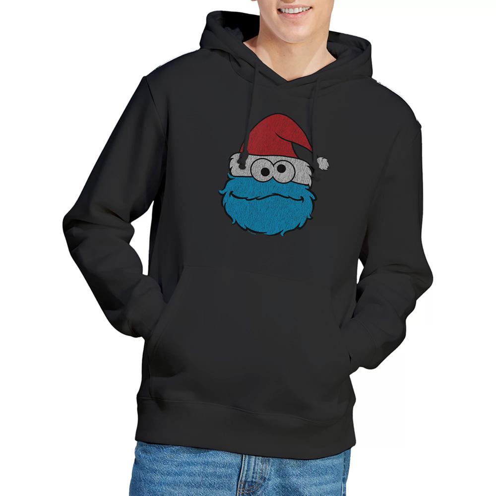 Black - Lifestyle - Sesame Street Unisex Adult Cookie Monster Christmas Hoodie