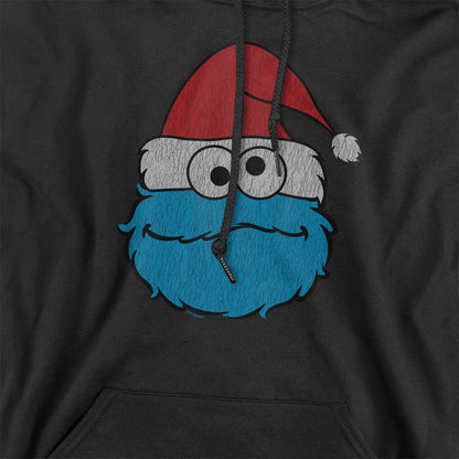 Black - Side - Sesame Street Unisex Adult Cookie Monster Christmas Hoodie