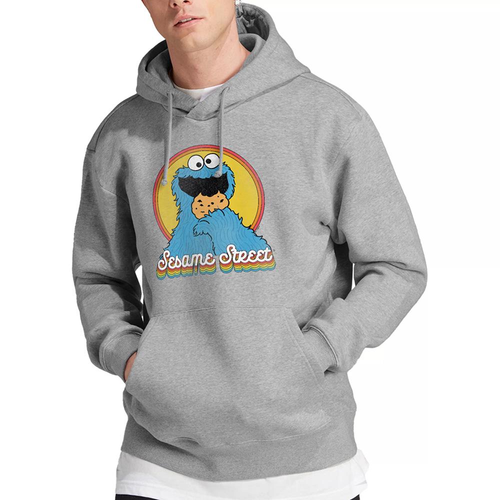 Athletic - Lifestyle - Sesame Street Unisex Adult Cookie Monster Layered Heather Hoodie