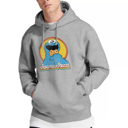 Athletic - Lifestyle - Sesame Street Unisex Adult Cookie Monster Layered Heather Hoodie