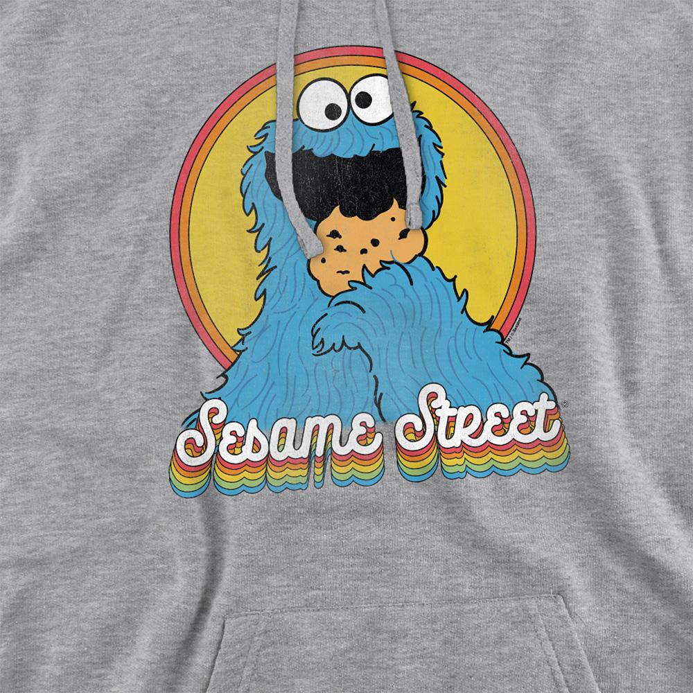 Athletic - Side - Sesame Street Unisex Adult Cookie Monster Layered Heather Hoodie
