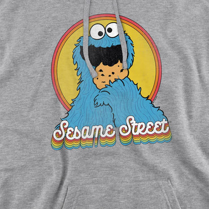 Athletic - Side - Sesame Street Unisex Adult Cookie Monster Layered Heather Hoodie