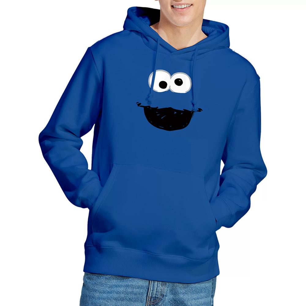 Royal Blue - Lifestyle - Sesame Street Unisex Adult Cookie Monster Sketch Hoodie
