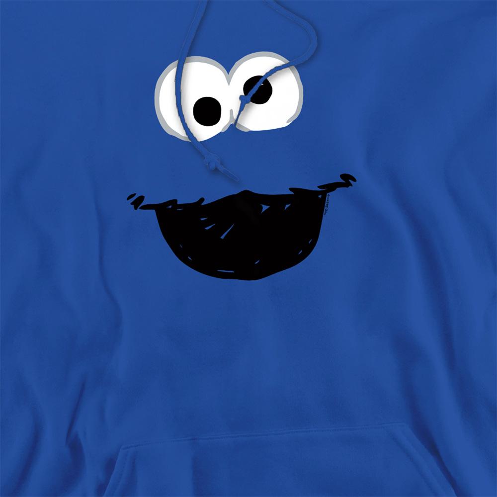 Royal Blue - Side - Sesame Street Unisex Adult Cookie Monster Sketch Hoodie