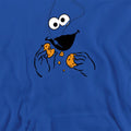 Royal Blue - Side - Sesame Street Unisex Adult Om Nom Cookie Monster Face Hoodie