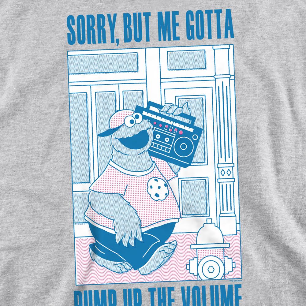Athletic - Side - Sesame Street Unisex Adult Cookie Monster Heather Sweatshirt