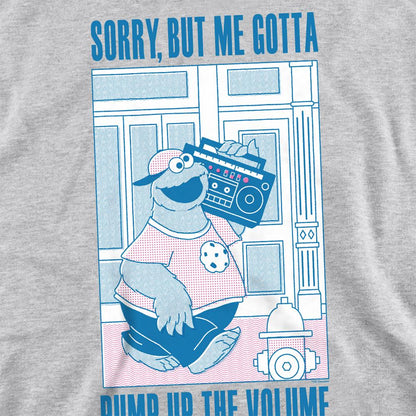 Athletic - Side - Sesame Street Unisex Adult Cookie Monster Heather Sweatshirt