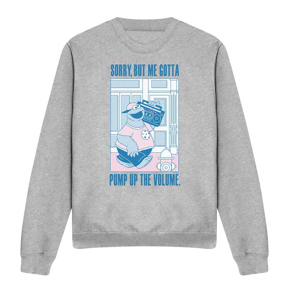 Athletic - Front - Sesame Street Unisex Adult Cookie Monster Heather Sweatshirt