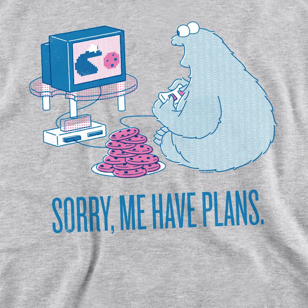 Athletic Heather - Side - Sesame Street Unisex Adult Me Have Plans Cookie Monster Sweatshirt