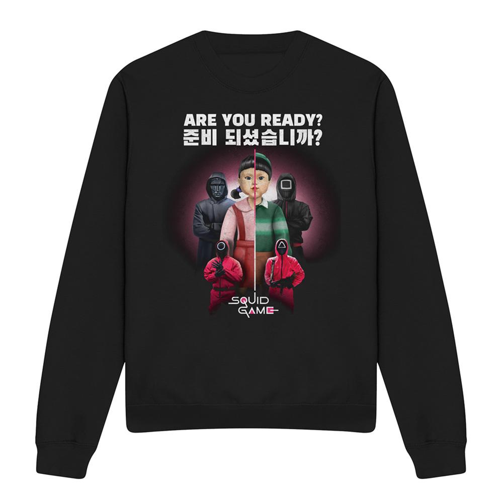Black - Front - Squid Game Unisex Adult Season Three Korean Are You Ready? Sweatshirt