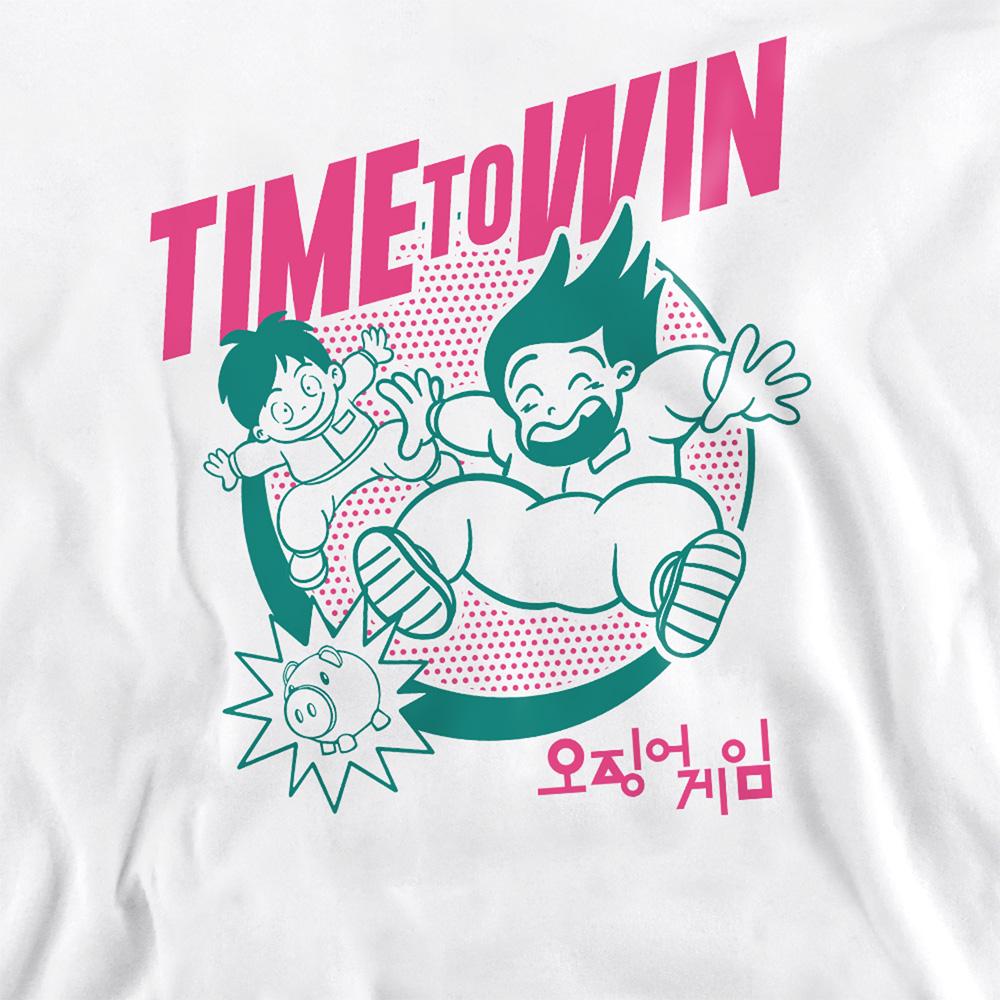 White - Side - Squid Game Unisex Adult Season Three Time To Win Sweatshirt