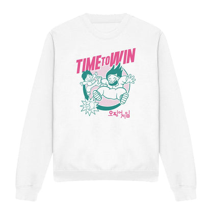 White - Front - Squid Game Unisex Adult Season Three Time To Win Sweatshirt