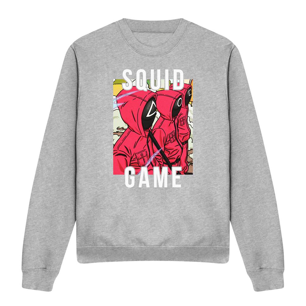 Heather Grey - Front - Squid Game Unisex Adult Season Three Guards Sweatshirt