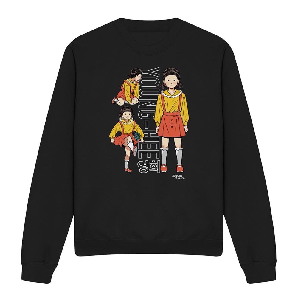 Black - Front - Squid Game Unisex Adult Season Three Young Hee Vintage Sweatshirt