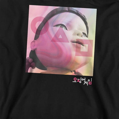 Black - Side - Squid Game Unisex Adult Season One Red Light Green Light Games Sweatshirt