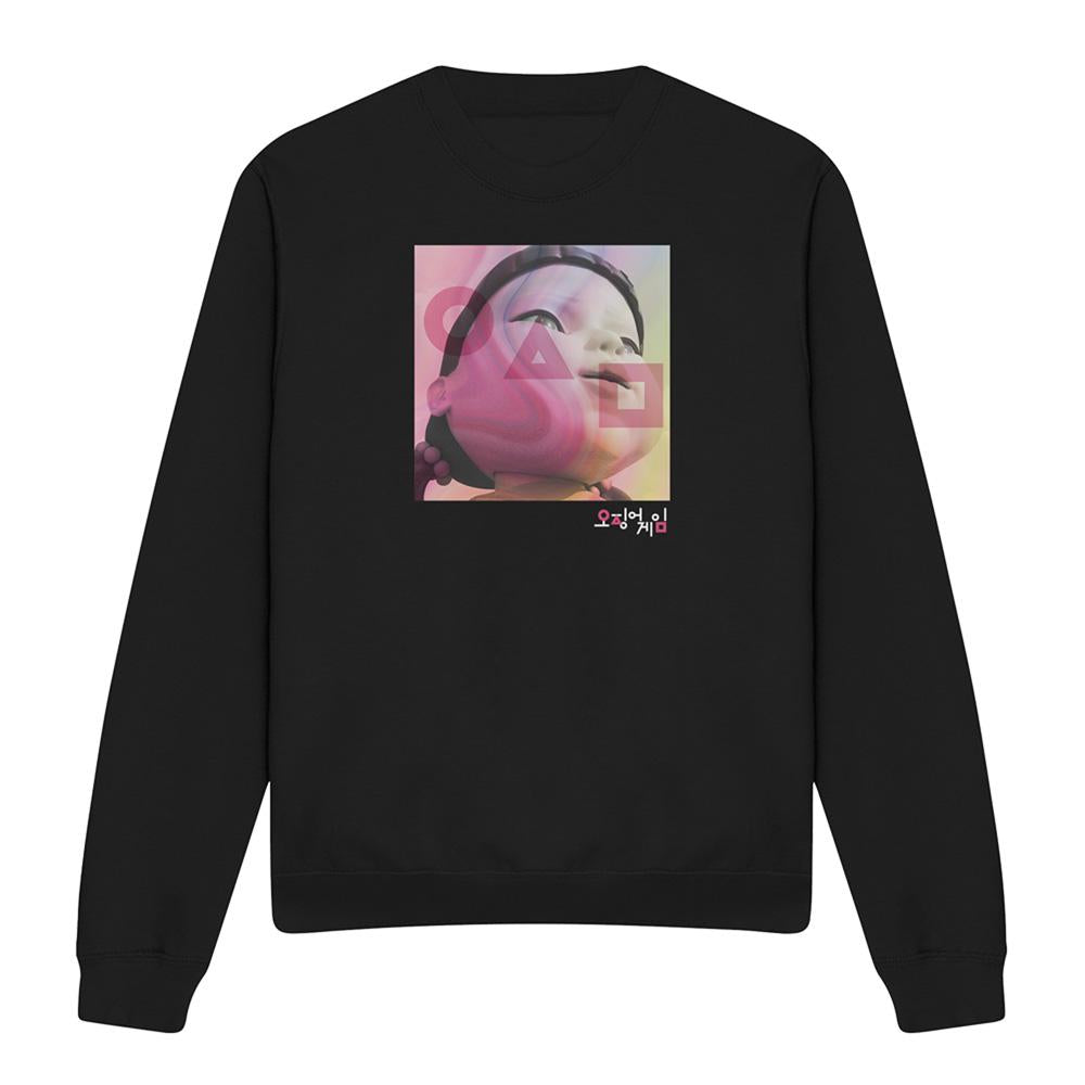 Black - Front - Squid Game Unisex Adult Season One Red Light Green Light Games Sweatshirt