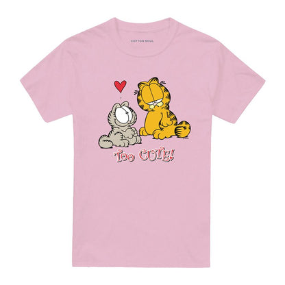 Pink - Front - Garfield Unisex Adult Too Cute T-Shirt