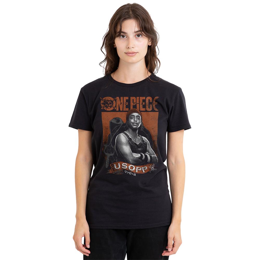 Black - Lifestyle - One Piece Live Action Womens-Ladies Usopp Portrait T-Shirt