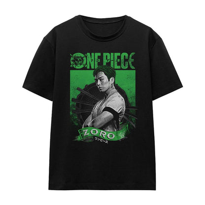 Black - Front - One Piece Live Action Womens-Ladies Roronoa Zoro Portrait T-Shirt