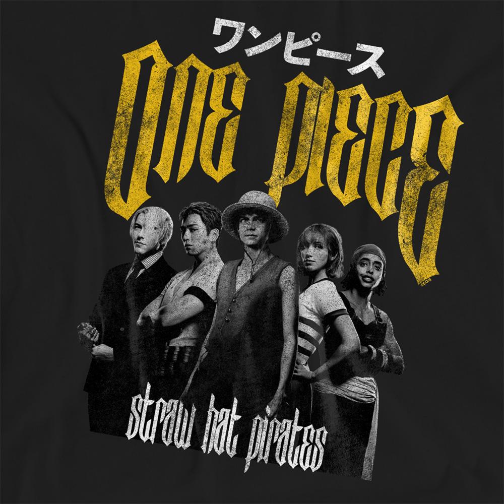 Black - Side - One Piece Womens-Ladies Group Shot T-Shirt
